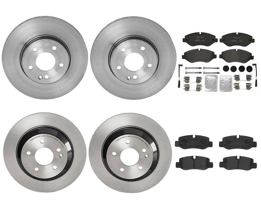 Brembo Brake Pads and Rotors Kit - Front and Rear (300mm/300mm) (Low-Met)